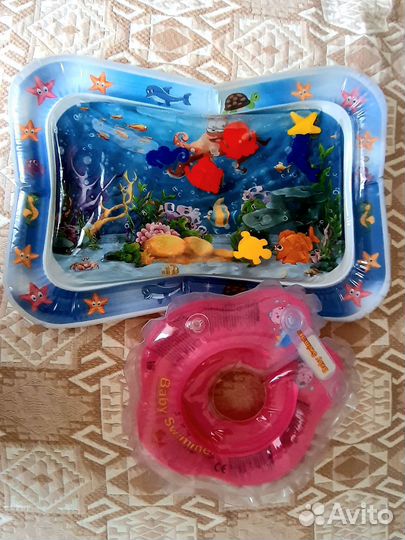 Акваковрик детский развивающий и круг для купания