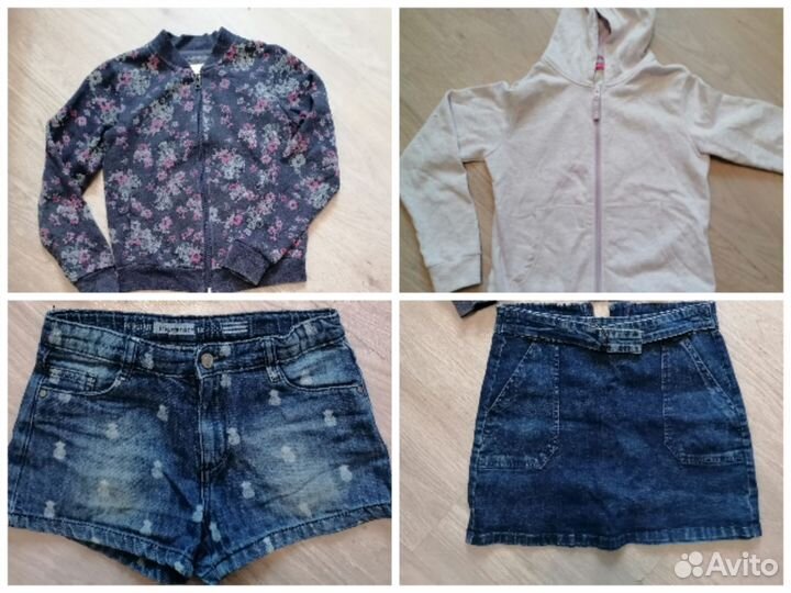 Кофты, юбка и шорты для девочки 140 р