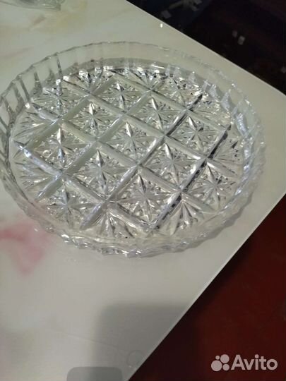 Ваза для фруктов хрусталь СССР