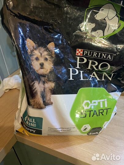 Корм pro plan opti start с курицей для щенков