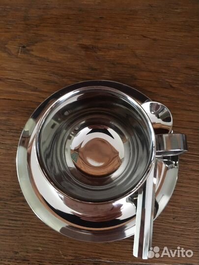 Чашка с блюдцем сталь zepter