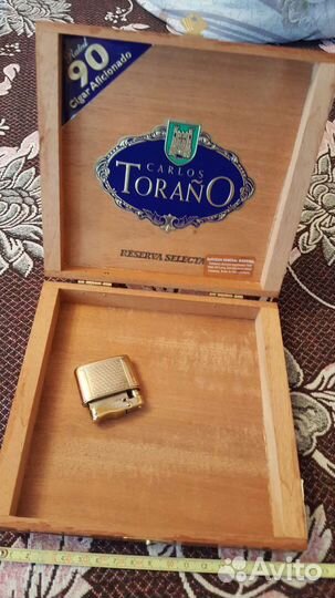 Коробка для сигар,ценное дерево,латунь