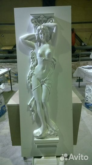 Кариатида лепнина гипс