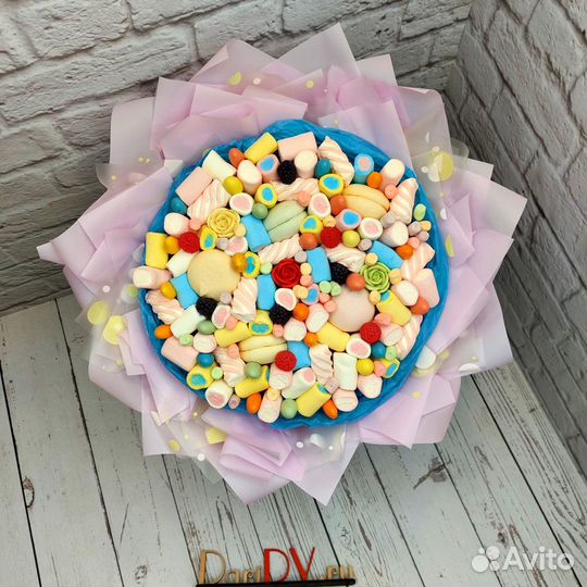 Зефирный букет с мармеладом и маршмеллоу арт. 3541