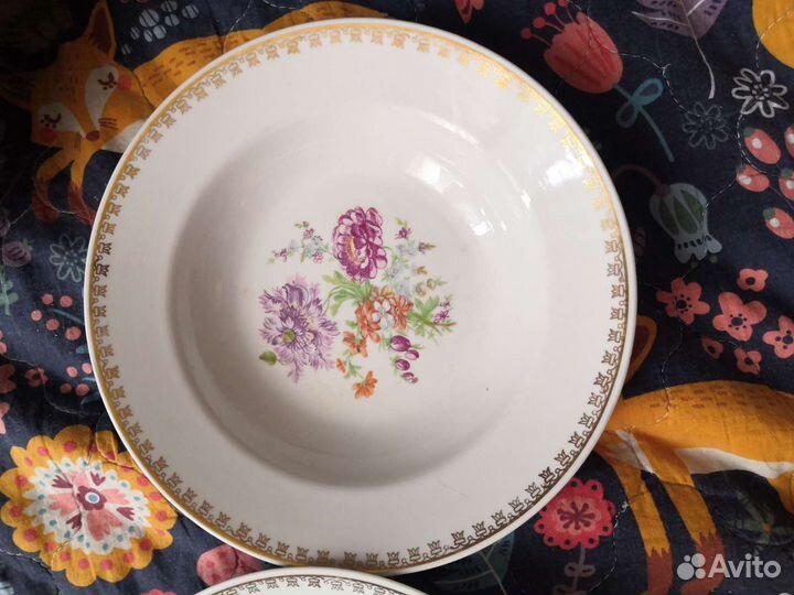 Тарелки СССР Красный фарфорист 60-70е