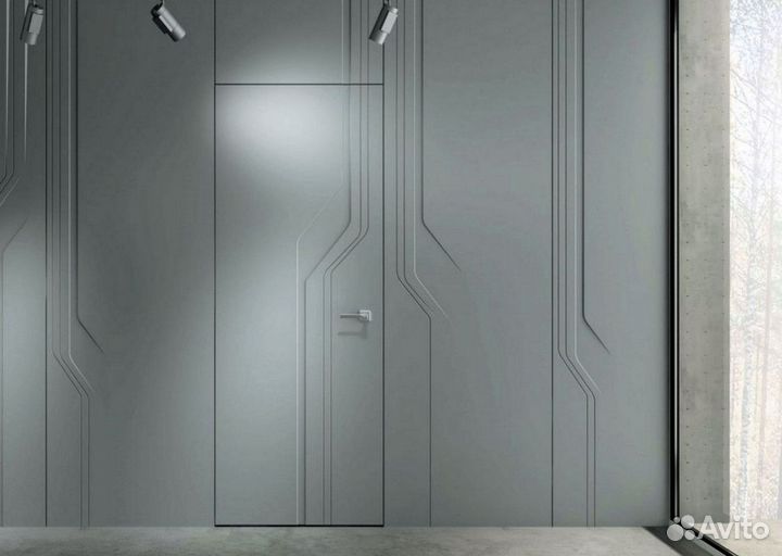 Двери скрытые межкомнатные с отделкой