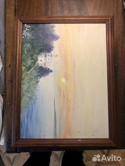 Картина маслом на картоне