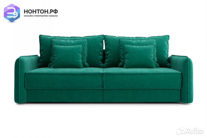 Диван тик-так Антей 3-х местный изумрудный