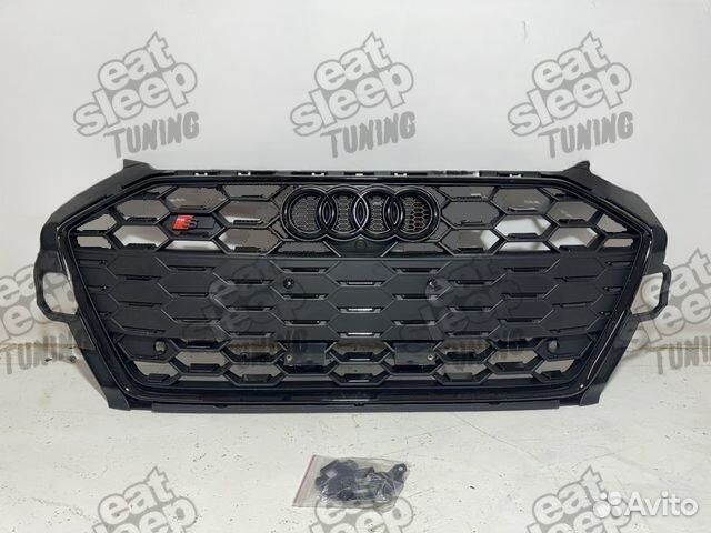 Решетка радиатора Audi A4 B9 S4 рестайлинг черная