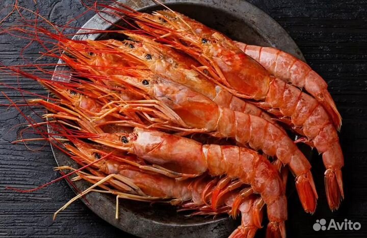 Раки вареные, креветки, лангустины