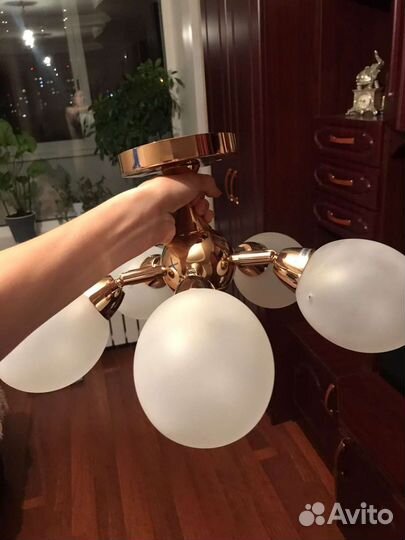 Люстра rivoli Beat 5 x 3 BT, золото