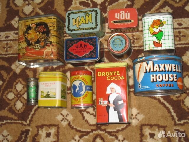 Растение Банка жестяная коробка Чай Какао Перец