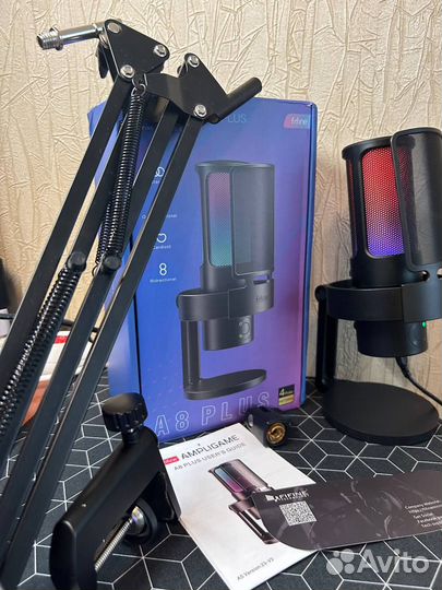 Микрофон fifine Ampligame A8 plus Usb + пантограф