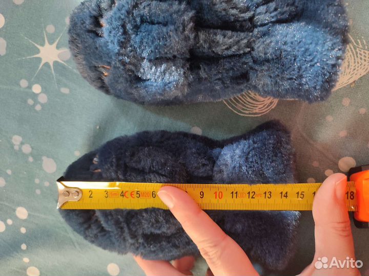 Мягкие варежки с ушками 1-2 года