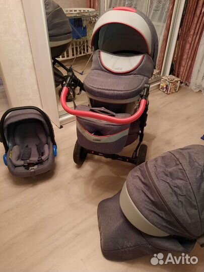 Коляска adamex 3 в 1 carbon