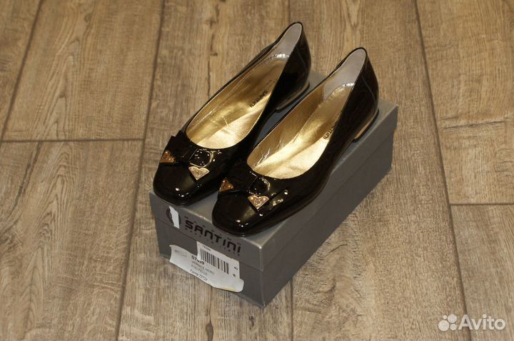 Туфли лаковые Santini, р.39-39,5 новые