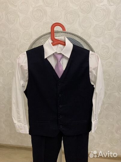 Жилетка с брюками, школьная форма, рост 146