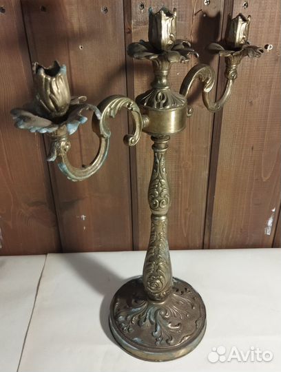 Канделябр на 3 свечи Сталинский ампир из СССР