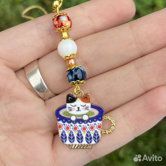 Брелок / маячок для ножниц с котиками