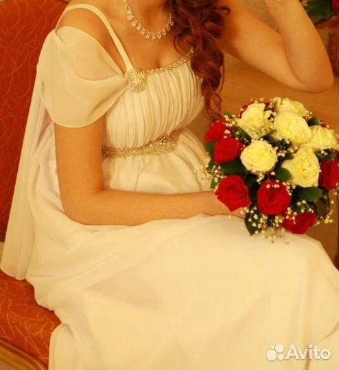 Свадебное платье 44-46 бу