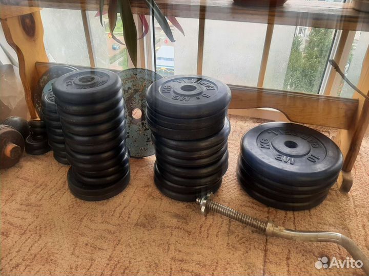 Грифы для штанги, блины, гири