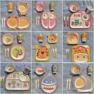 Посуда детская из бамбука (натуральный материал)