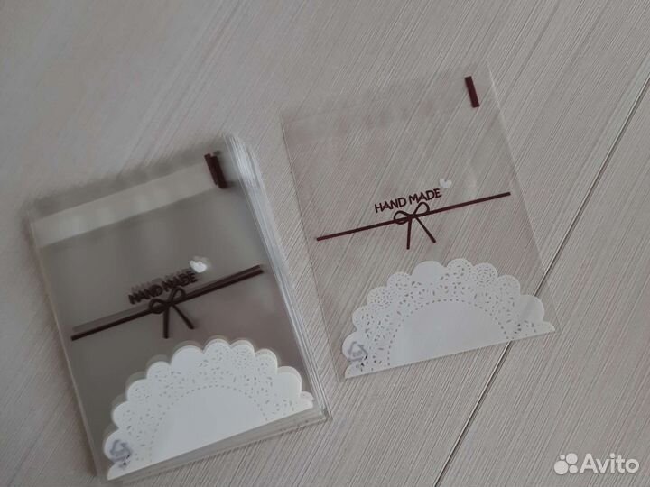 Пакет с липким краем hand made 10*10 см