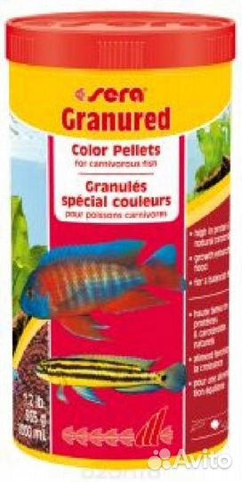 Сера Корм для цихлид плотоядных granured 1000 мл 5