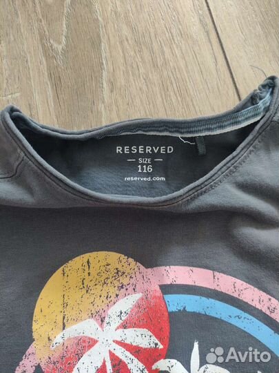 Джинсовые шорты Некст, футболка Резервед, 116-122