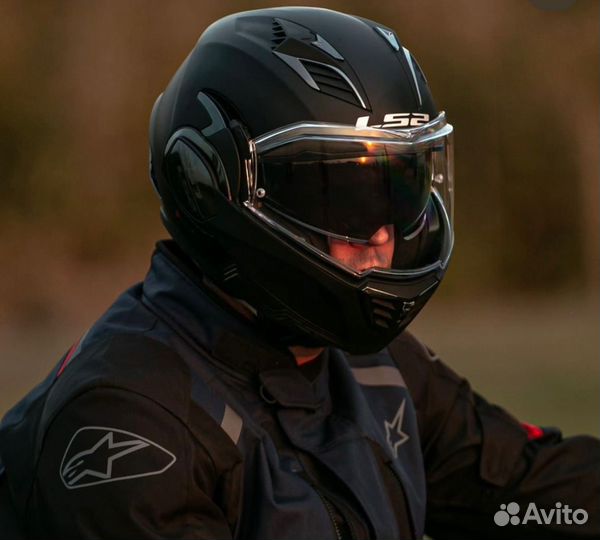 LS2 Мотошлем FF900 valiant II solid черный