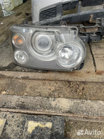 Бампер передни, фары, рендж ровер вог