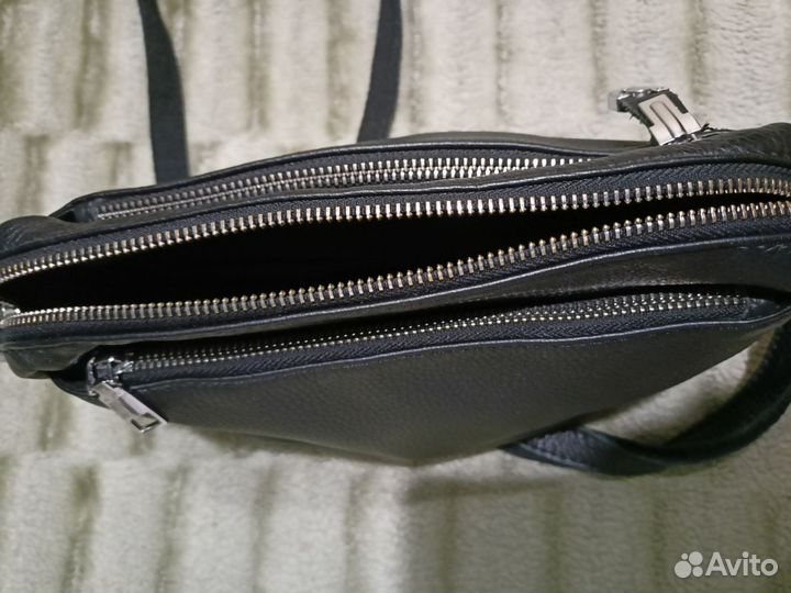 Сумка женская натуральная кожа черная