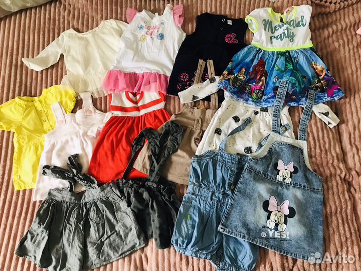 Большой пакет вещей на девочку с 2 месяцев до 1 г