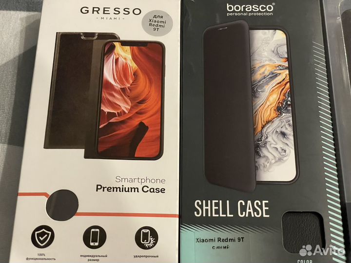 Чехол книжка на xiaomi redmi 9t note 10 10s новый