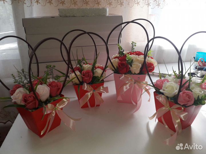 Букет из мыльных роз