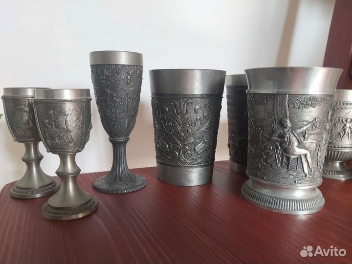 Стаканы Бокалы Олово