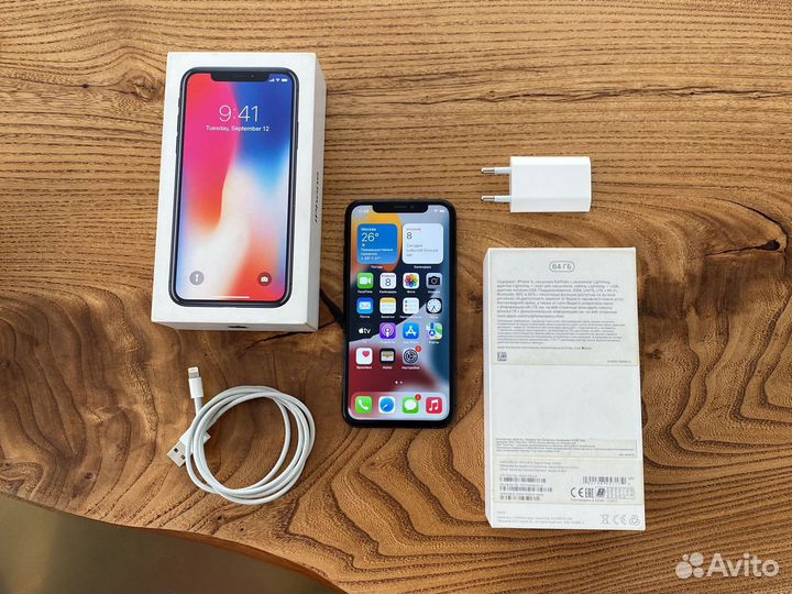 iPhone X 64gb black Ростест