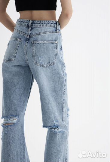 Джинсы lime с дырками под коленями