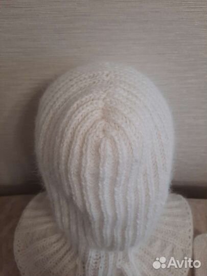 Комплект капор и варежки