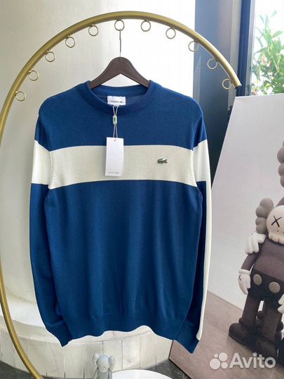 Джемпер мужской lacoste бело-синий
