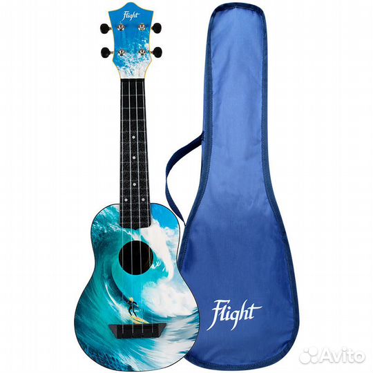 Flight TUS 25 surf укулеле сопрано, чехол в компле