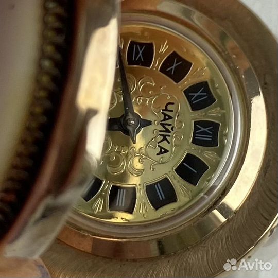 Часы кулон Чайка финифть новые СССР на ходу