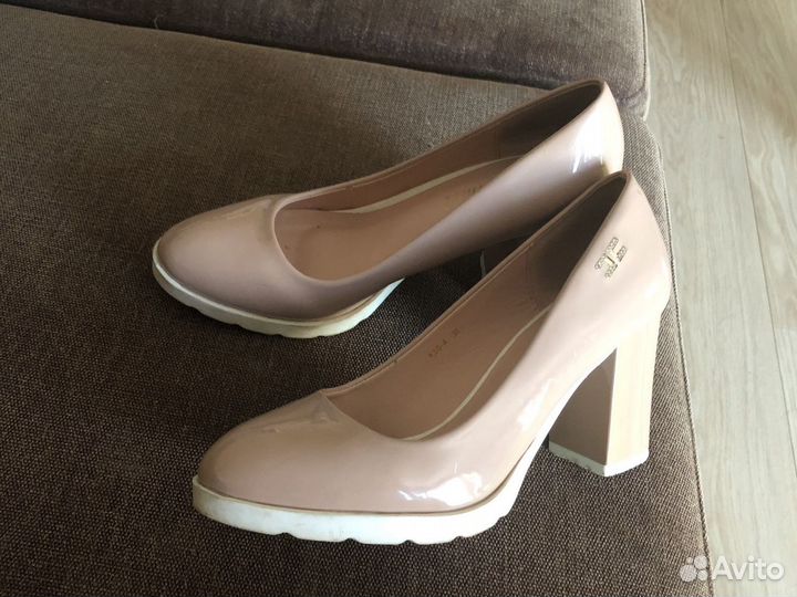 Туфли лак капучино