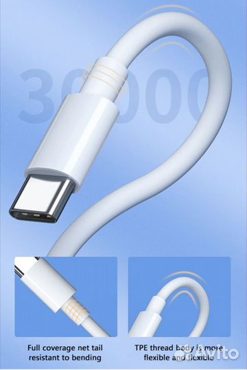 Кабель usb type c на 60w 1метр