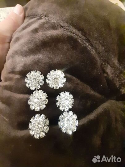 Пуговицы нарядные стразы стекло