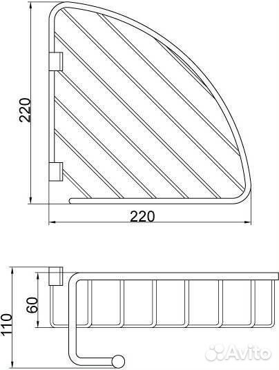 Полка Veragio Basket VR.GFT-9055.BR бронза