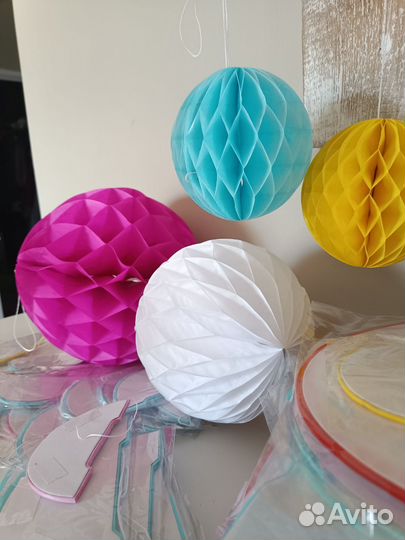 Бумажное украшение шар для декора