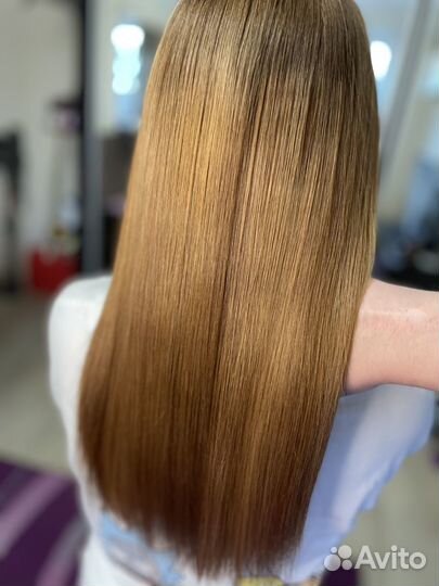 Кератиновое выпрямление волос