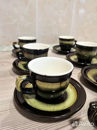 Кофейный сервиз СССР майолика Зик 
