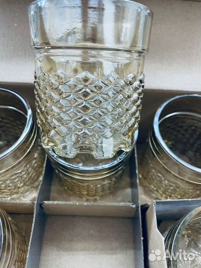 Подарочный набор стаканов для виски promsiz янтарь